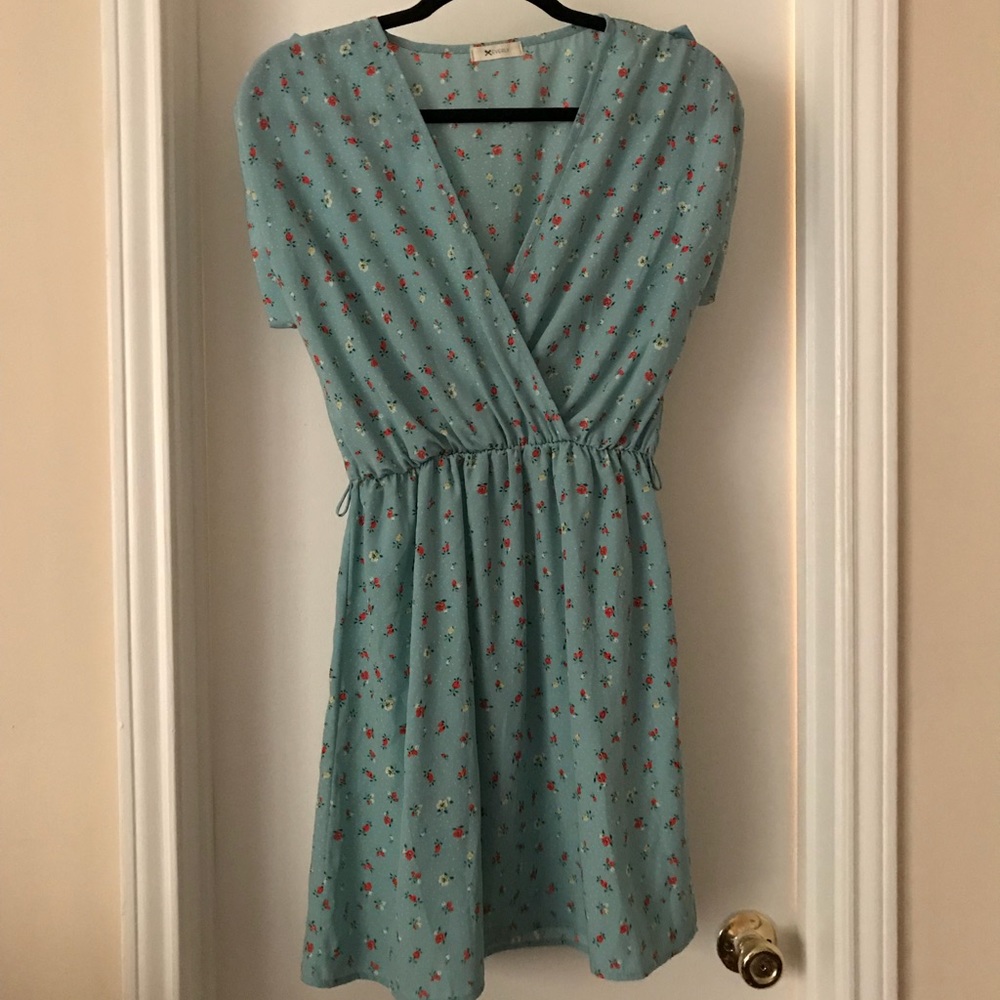 Everly light blue mini dress. Size small.